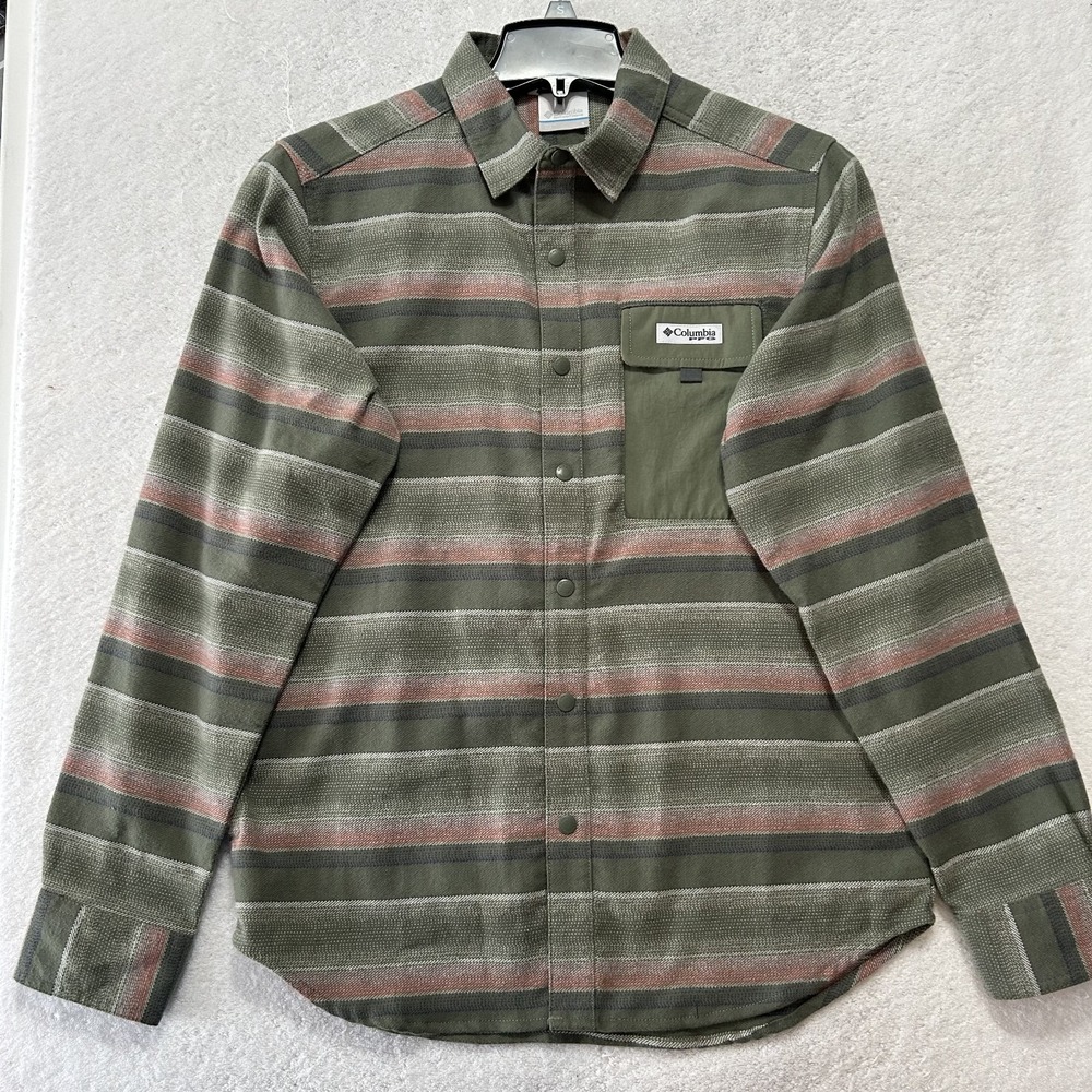 Columbia Mens Size S PFG Uncharted Long Sleeve Snap Overshirt